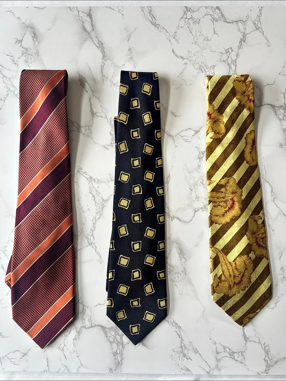 Allea + Gallieni Milano Men's Geometric Necktie Set in Black & Red